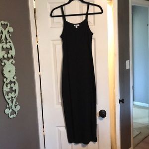 Abound black ribbed tank dress size S